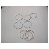 (6) .925 sterling silver bangle stacking bracelets