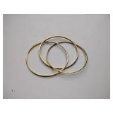 (6) .925 sterling silver bangle stacking bracelets