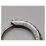 .925/sterling silver 2 bracelets, 1 bracelet is 8”, 4 sets of sterling pierced earrings