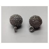 .925/sterling silver 2 bracelets, 1 bracelet is 8”, 4 sets of sterling pierced earrings