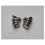 .925/sterling silver 2 bracelets, 1 bracelet is 8”, 4 sets of sterling pierced earrings