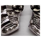 .925/sterling silver 2 bracelets, 1 bracelet is 8”, 4 sets of sterling pierced earrings