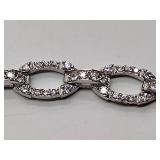 .925/sterling silver 2 bracelets, 1 bracelet is 8”, 4 sets of sterling pierced earrings