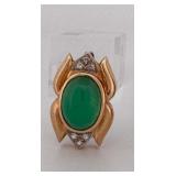 Two 10K Gold necklace pendants one with diamonds