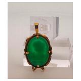 Two 10K Gold necklace pendants one with diamonds