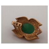 Two 10K Gold necklace pendants one with diamonds