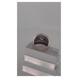 14K White Gold and diamond Ring With Tanzanite   10 grams