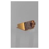 14 karat gold diamond ring 10 grams size 8