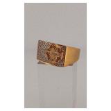 14 karat gold diamond ring 10 grams size 8