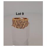 14 karat gold and diamond ring size 7 13 g.