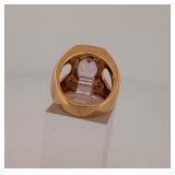 14Kt gold and diamond ring 13 g. Size 7 3/4