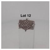 14KT white gold and diamond ring 9 grams