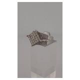 14KT white gold and diamond ring 9 grams