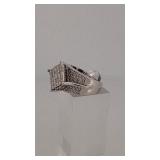14KT white gold and diamond ring 9 grams