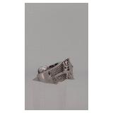 14KT white gold and diamond ring 9 grams