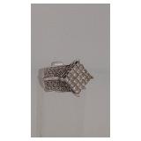 14KT white gold and diamond ring 9 grams