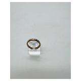 (4) .925 rings: Roman numeral ring size 8.25; pink ring size 7; other two are size 9.25