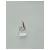 (4) .925 rings: Roman numeral ring size 8.25; pink ring size 7; other two are size 9.25