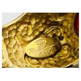 (3).925 rings: spoon ring size 6, jeweled ring size 7, blue with red stone Italy size 7