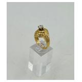 14k gold Ring reads TBF inside size 6 3/4