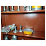 Primitive Red Stepback Cupboard with a single door