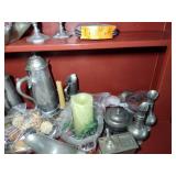 Primitive Red Stepback Cupboard with a single door