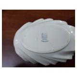 Lenox: Creamer & Sugar bowl;  Bowls: round cabbage leaf, (2) oblong Leaf shaped , (16) napkin rings