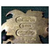 Williamsburg Virginia MetalCrafters: (2) 1999 trivets; 2001 door stop; Skelton key