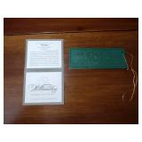 Williamsburg Virginia MetalCrafters: (2) 1999 trivets; 2001 door stop; Skelton key