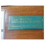 Williamsburg Virginia MetalCrafters: (2) 1999 trivets; 2001 door stop; Skelton key