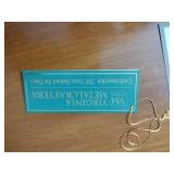 Williamsburg Virginia MetalCrafters: (2) 1999 trivets; 2001 door stop; Skelton key