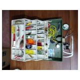 Plano Tackle box with lures, flies and tackle...some Heddon