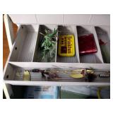 Plano Tackle box with lures, flies and tackle...some Heddon