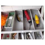 Plano Tackle box with lures, flies and tackle...some Heddon