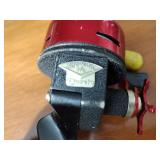 2 fishing reels Garcia ABU-Matic 170 spincast reel; Perrine Pemco Fly reel made in Minneapolis No.85;