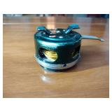 2 fishing reels Garcia ABU-Matic 170 spincast reel; Perrine Pemco Fly reel made in Minneapolis No.85;