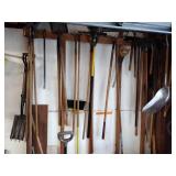 Yard landscape and gardening tools, as pictured