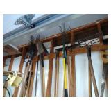 Yard landscape and gardening tools, as pictured
