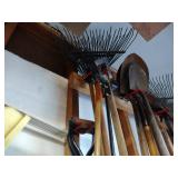 Yard landscape and gardening tools, as pictured