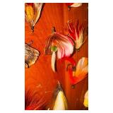 Antique Fly lures, some Heddon we think; 2 aluminum metal belt bait holders