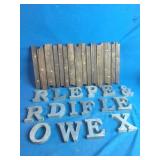4" Tin Letters and Light Up Sign