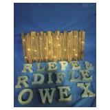 4" Tin Letters and Light Up Sign