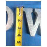 4" Tin Letters and Light Up Sign