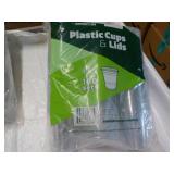 100 Sets 12 oz Plastic Cups and Lid...