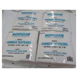 500 Monogram White Dinner Napkins...