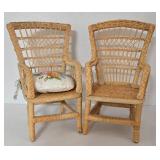 American Girl Doll Samantha Wicker Table & Chairs Set / American Girl Doll Samantha Birthday Wicker Table & Chairs Set