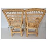 American Girl Doll Samantha Wicker Table & Chairs Set / American Girl Doll Samantha Birthday Wicker Table & Chairs Set