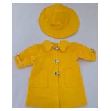 Two American Girl Doll Molly Rain Slickers with Hats / Pair of American Girl Doll Molly Rain Coats