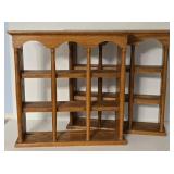 Pair of Oak Display Racks