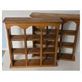 Pair of Oak Display Racks